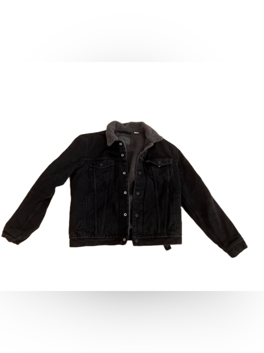 Levi's Men’s Black Sherpa-Lined Trucker Jacket size medium